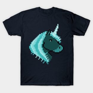 Pixel Spectral Black Unicorn T-Shirt